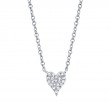 SHY Creation Diamond Pave Heart Necklace