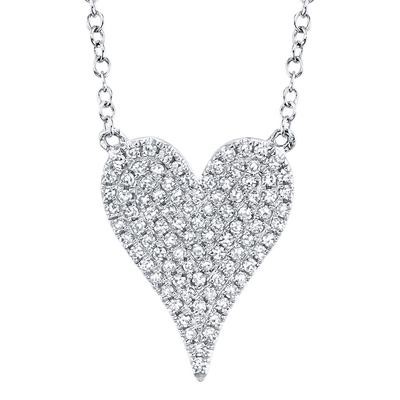 SHY Creation Multi Diamond Pave Heart Necklace