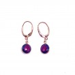 Round Garnet Earrings With Diamond Accents by Olivia B