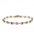 Round Emerald & Diamond Bracelet