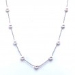 Akoya Pearl Tin Cup Necklace