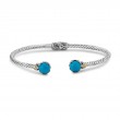 Samuel B. Sleeping Beauty Turquoise Twisted Cable Bangle Bracelet