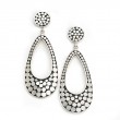 Sterling Silver Dot Design Drop Earrings by Samuel B.