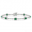 Oval Emerald & Diamond Bracelet