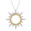 Sun  Diamond Pendant With Chain