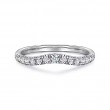 Curved French Pave Diamond Wedding Band