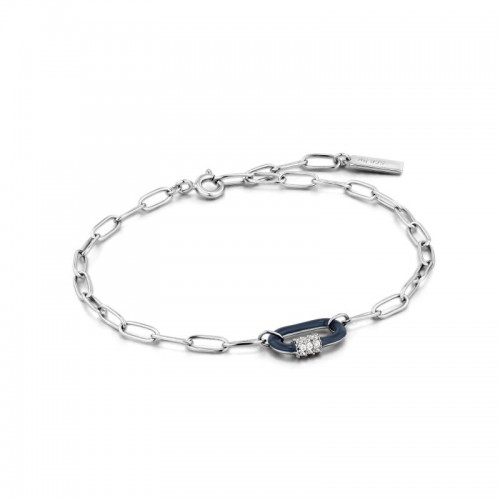 Ania Haie Navy Blue Enamel Carabiner Bracelet