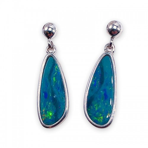 Free Form Doublet Opal Earrings