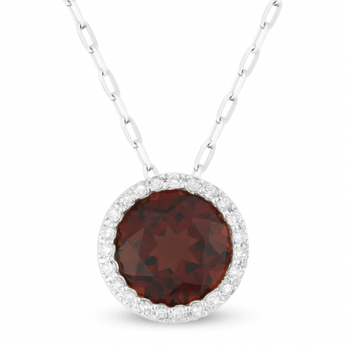 Garnet /Diamond Necklace