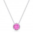Pink Corundum & Diamond Pendant