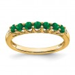 Created Emerald & Diamond Ring