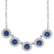 Sapphire/Dia Round Necklace