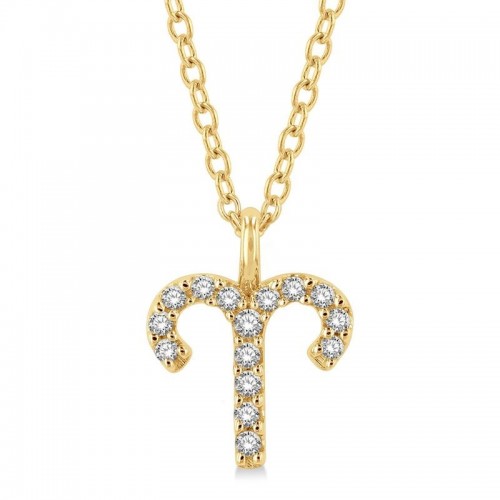 Aries Zodiac Diamond Necklace