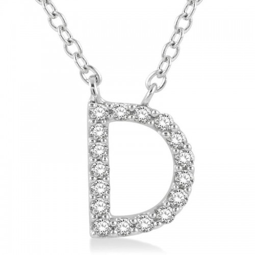 Diamond Initial Pendant- All Letters Available in White or Yellow Gold