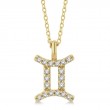 Gemini Zodiac Diamond Necklace