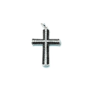 Black & White Diamond Cross