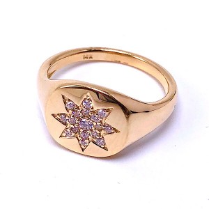 Pave Diamond Star Ring