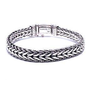 Sterling Silver Woven Bracelet by Samuel B.