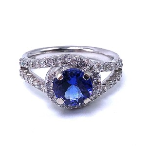 Ladies Tanzanite & Diamond Ring
