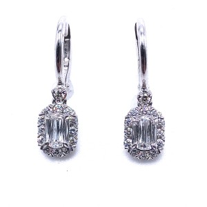 L'Amour Multi Diamond Drop Halo Earrings