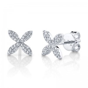 SHY Creation Diamond Flower Earrings