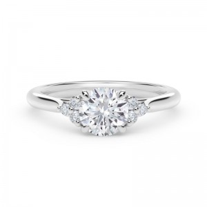 Forevermark Accentâ„¢ Engagement Ring with Triple Sides