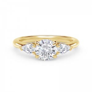 De Beers Forevermark Accent© Engagement Ring with Pear Sides