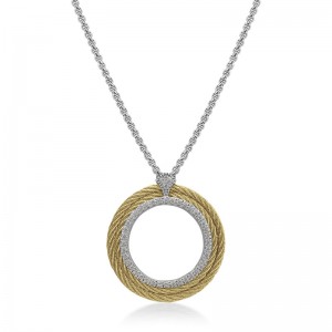 Alor Cable Circle Pendant Necklace