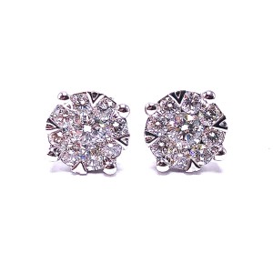 Lovebright  Diamond Cluster Earrings