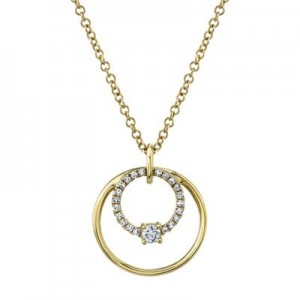 SHY Creation Diamond Circle Necklace