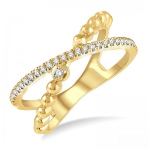 Crisscross  Diamond Fashion Ring