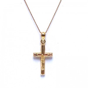 Polished Gold Crucifix