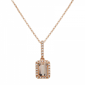Morganite & Diamond Necklace