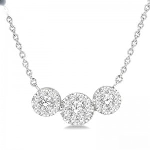 Triple Circle Lovebright Diamond Necklace