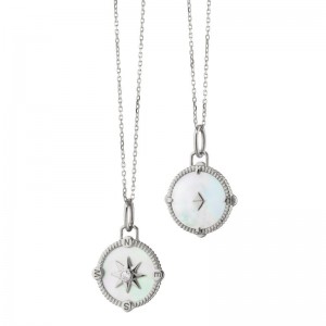 Mother of Pearl Compass Charm