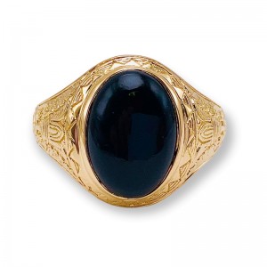 Estate Mens Oval Onyx Ring
