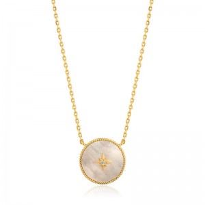 Ania Haie Mother of Pearl Emblem Necklace