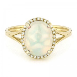 Opal & Diamond Ring