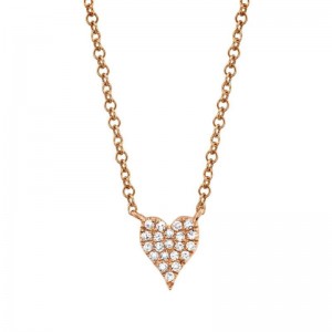 SHY Creation Diamond Pave Heart Necklace