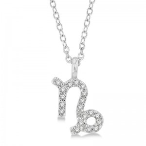 Capricorn Zodiac Diamond Necklace
