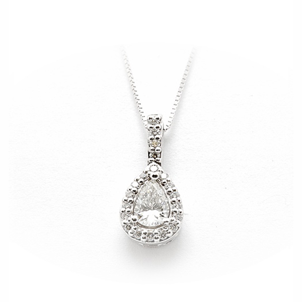 Pear Shaped Diamond Pendant