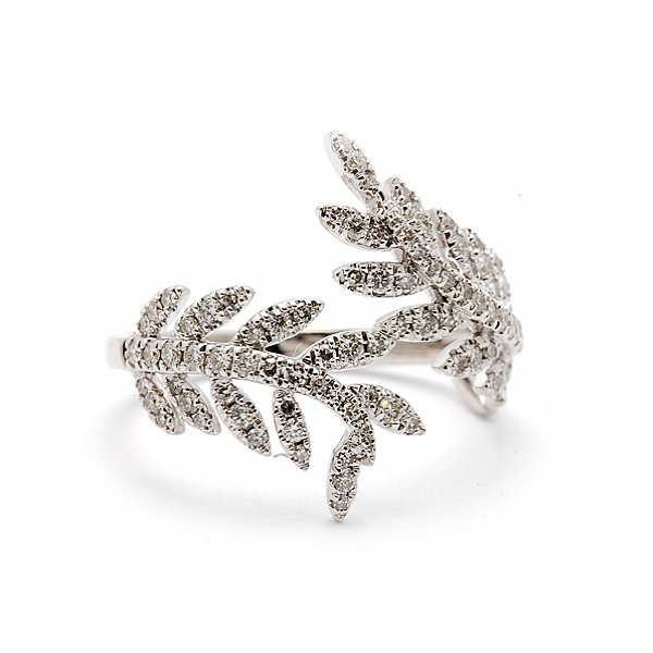 Diamond Leaf Ring