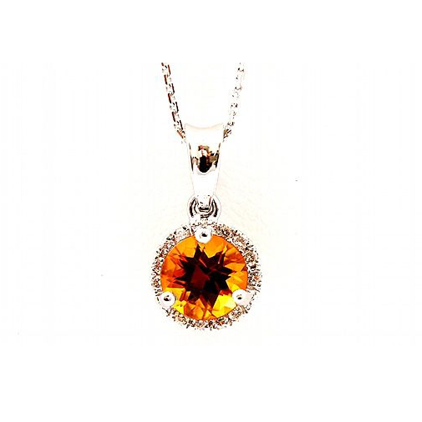 Citrine & Diamond Pendant