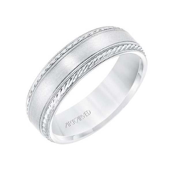 Men's Gold Rope Inlay Wedding Band