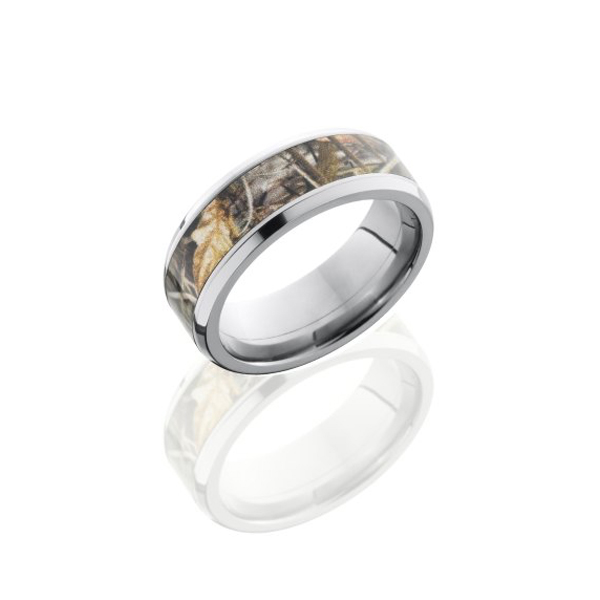 Men's Titanium Wedding Band with Camo Inlay