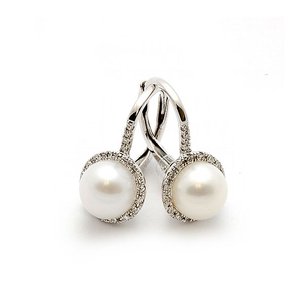 Pearl & Diamond Earrings