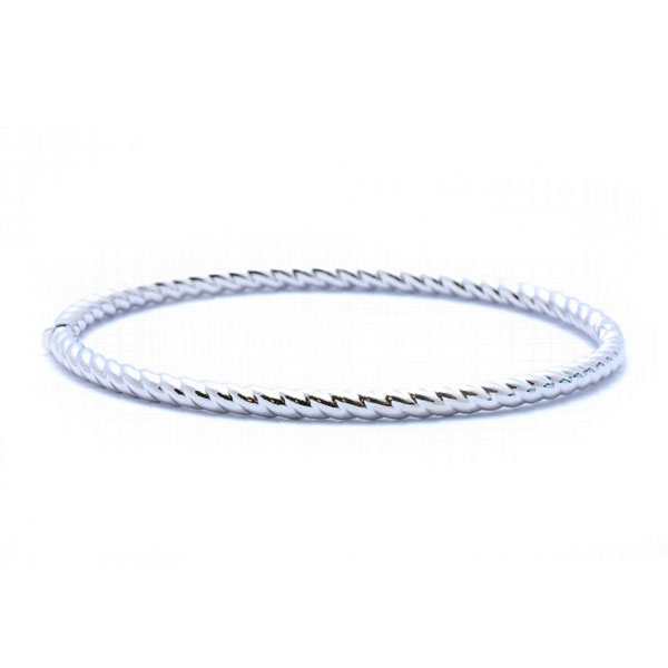 White Gold Scalloped Bracelet