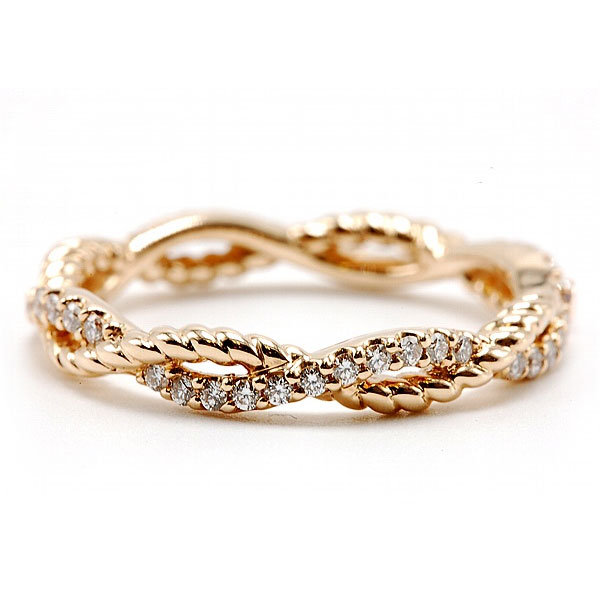 Braided Diamond Eternity Band