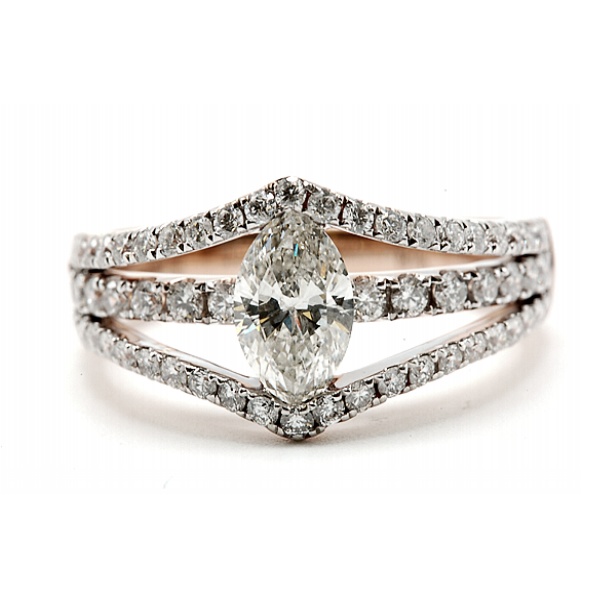 Marquise Cut Diamond Engagement Ring