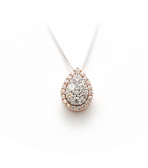 Pear Shaped Diamond Pendant